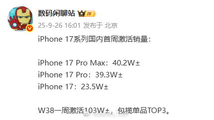 哇iPhone17 确实有点东西...这个首周激活量,到底是谁说不买的[淡淡的]