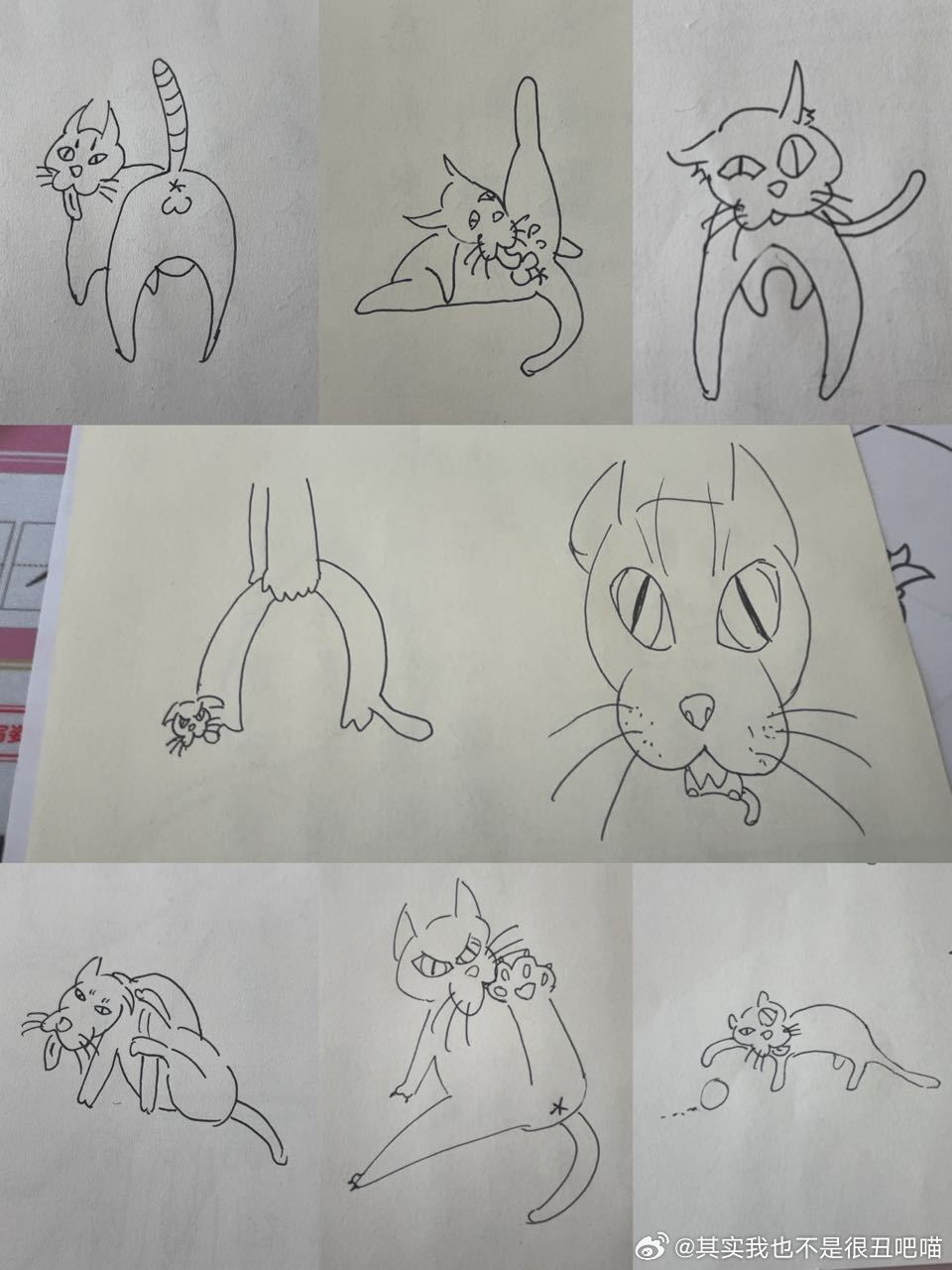 49831【丑猫】你们不要再笑了，这是我拼了命画出来的丑猫卢浮宫