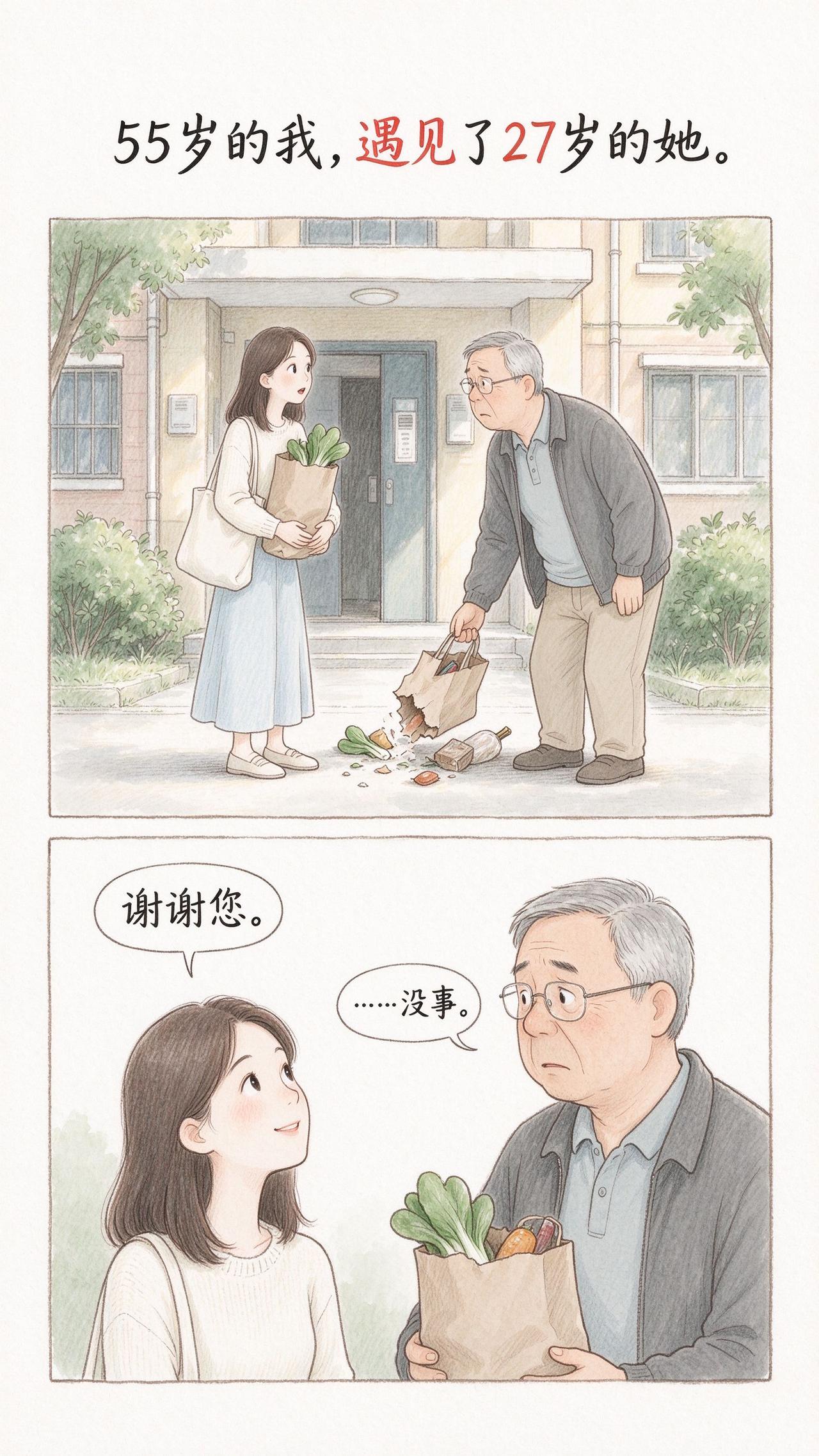 55 岁的我爱上 27 岁的她，却娶了她 45 岁的妈，直到我看到我儿子抱住了她