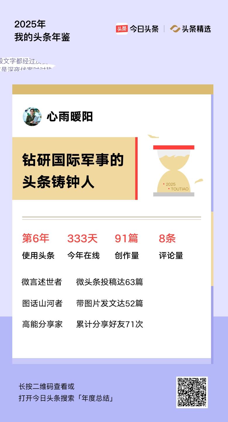 重磅上线！我的年度鉴定结果是“钻研国际军事的头条铸钟人”，你的结果又是什么？快来