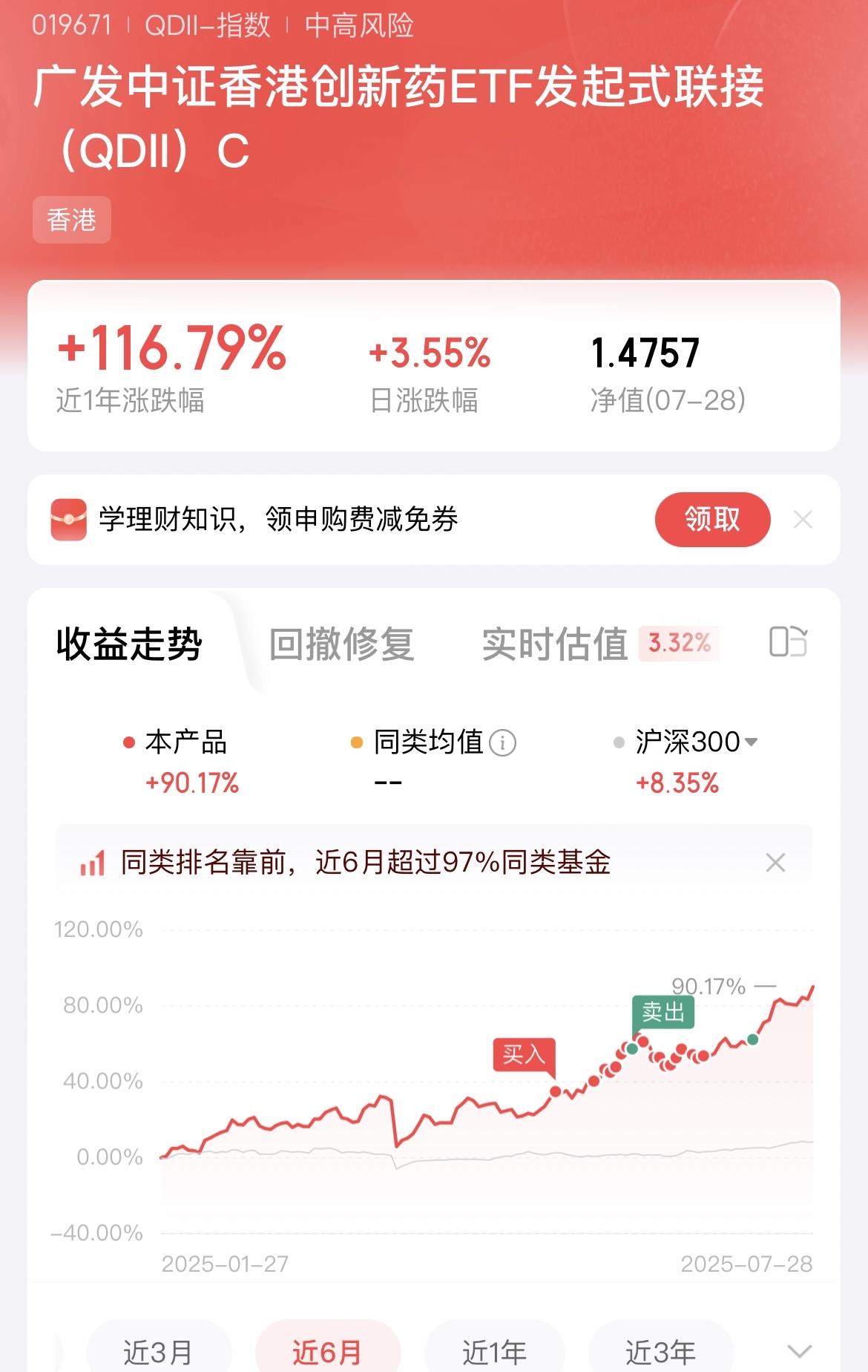 清仓港股创新药后，这个基金又大涨了17%，所以真正的高点是无法预测的！

有时候