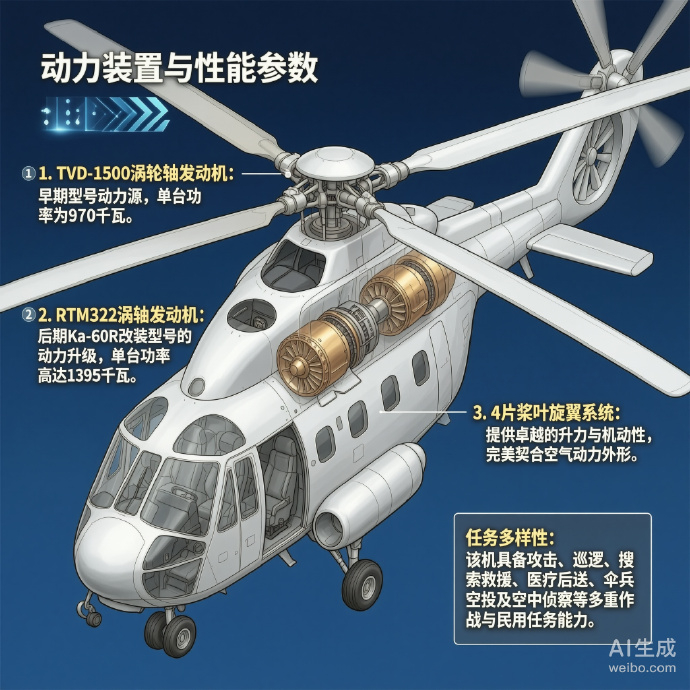 军事ai新视野 俄罗斯Ka-60“逆戟鲸”直升机Ka-60“逆戟鲸”（Kasat