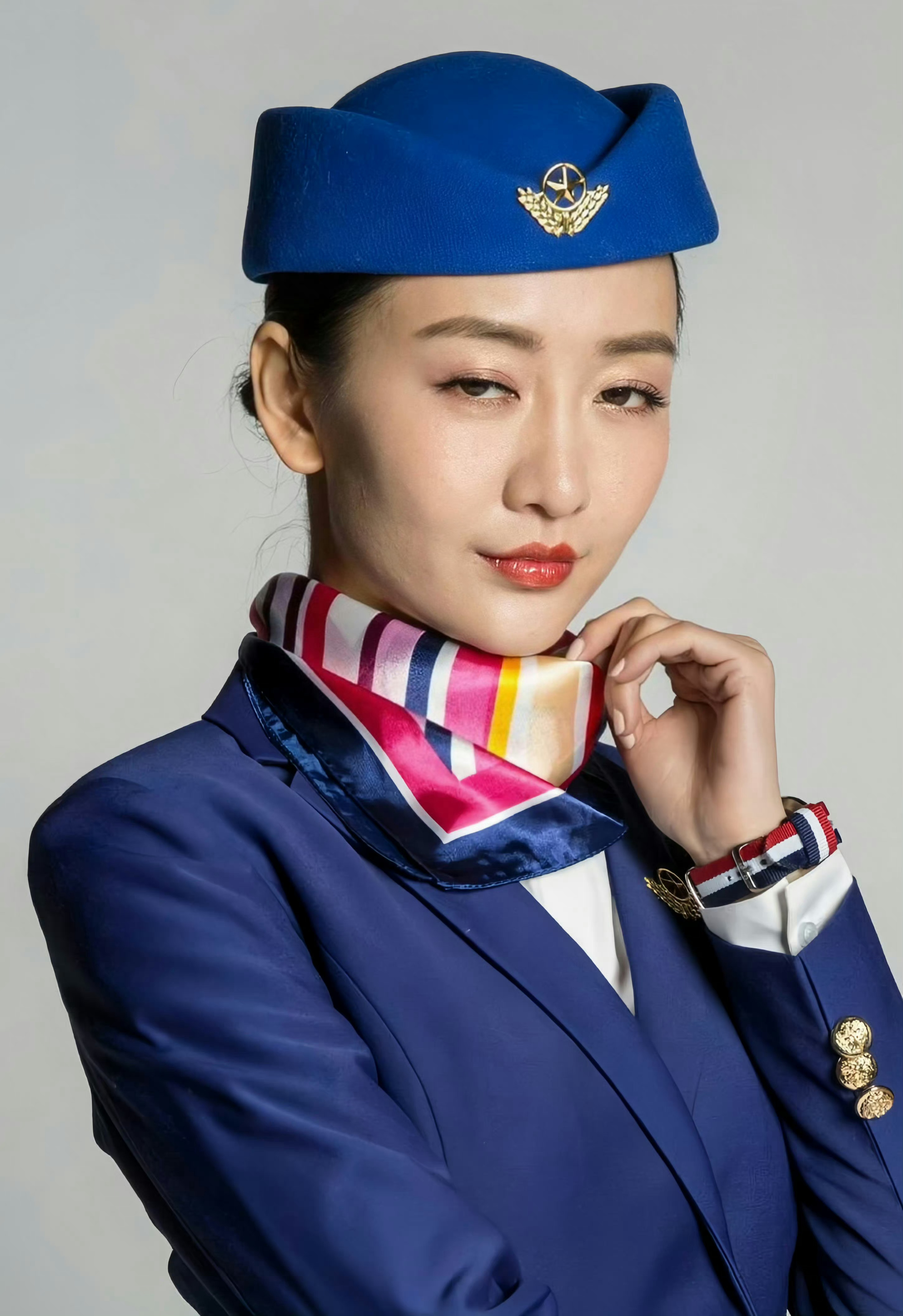王鸥空姐制服装 
