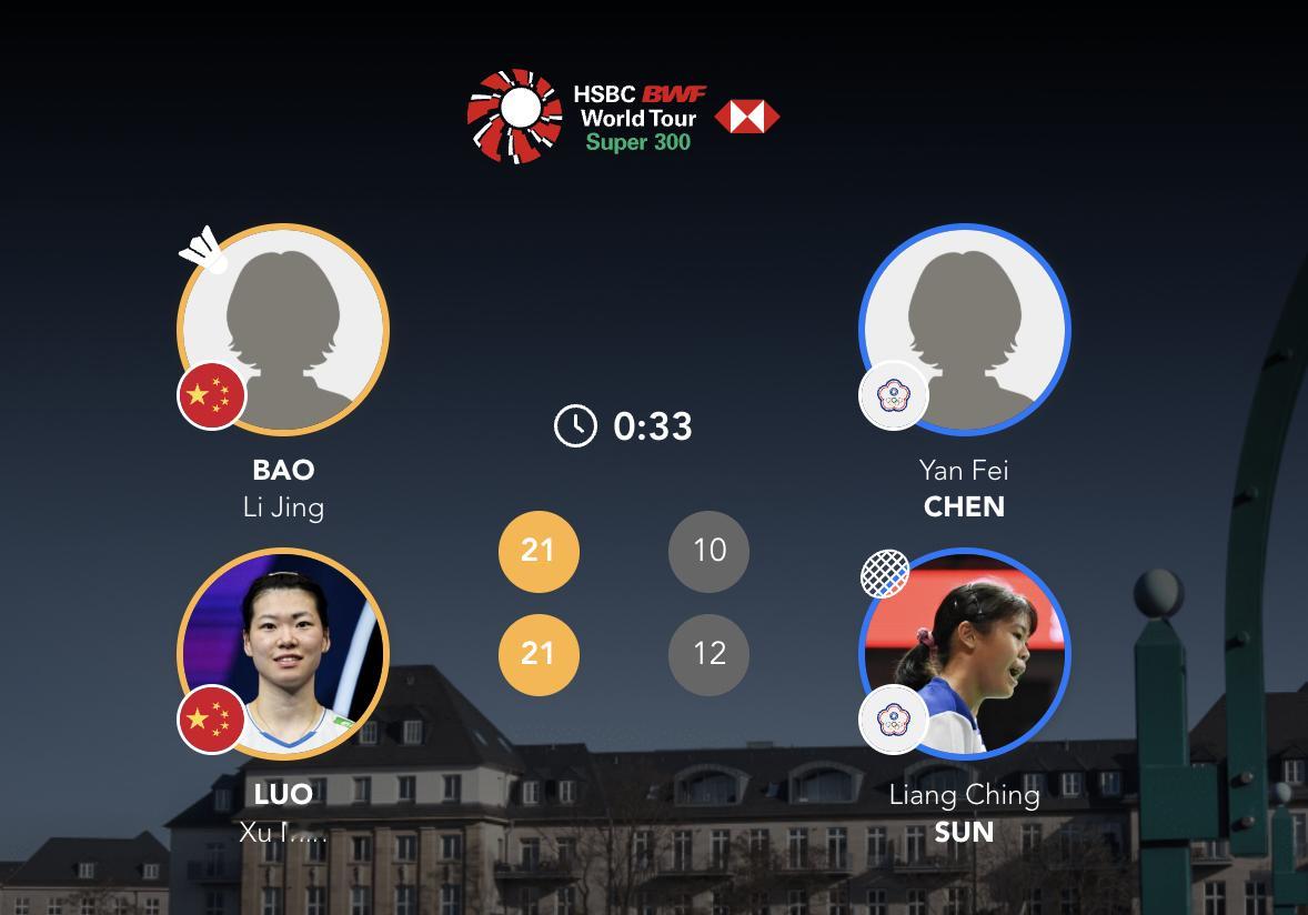 鲍骊婧/罗徐敏🇨🇳 21-10、21-12 陈妍妃/孙亮晴2026年德国羽毛