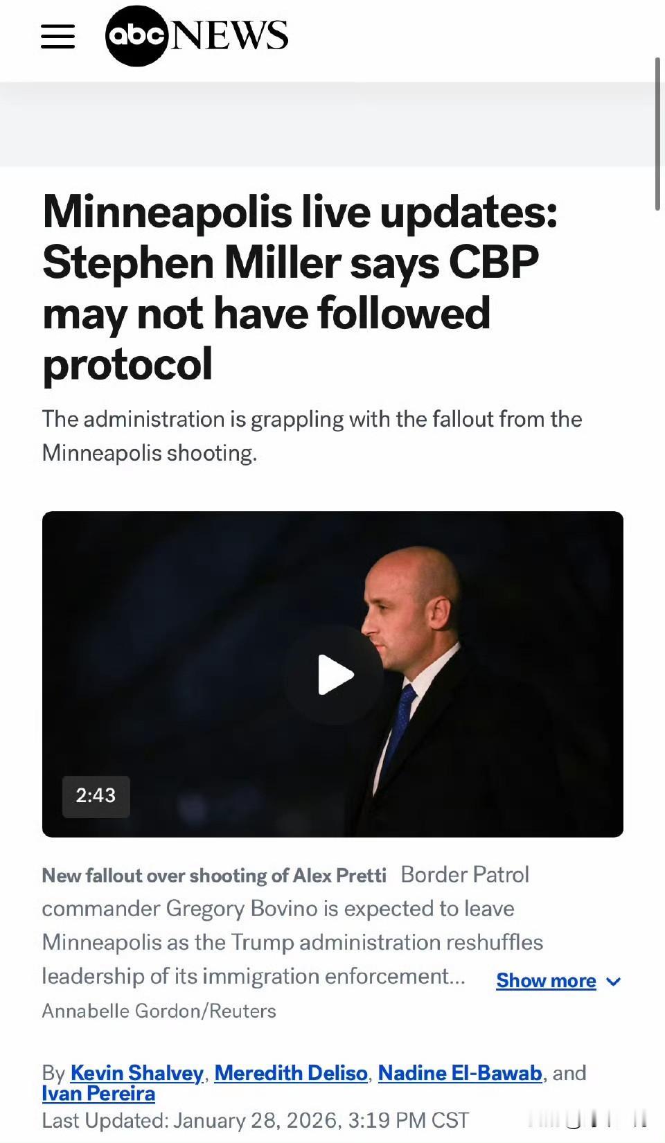 德克萨斯州州长格雷格·阿博特（共和党人，特朗普总统的重要盟友，也是移民执法的坚定