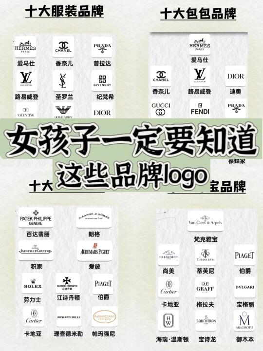 每一个女孩儿必须知道的50个品牌都有哪些