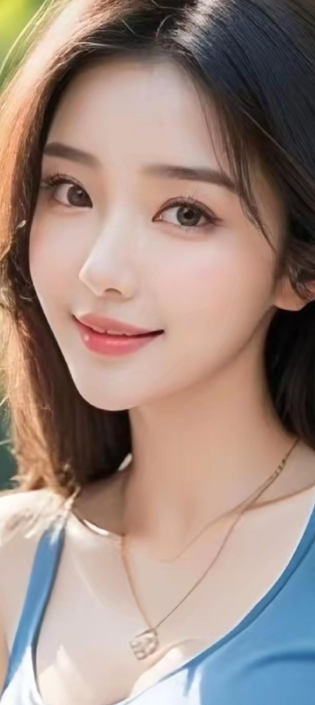 阳光下的甜美笑容，温暖如春日阳光。