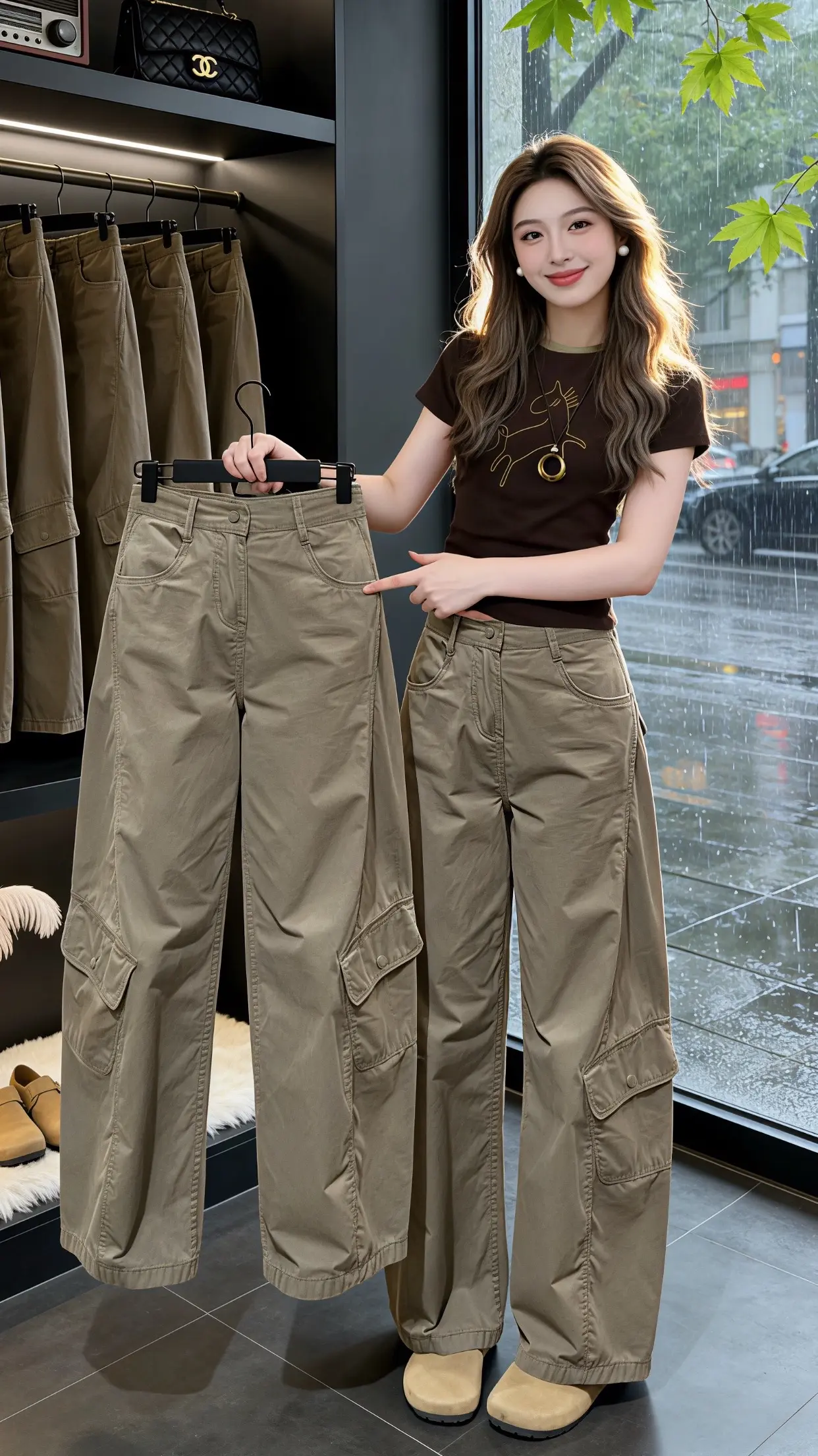 ins工装裤港风 小众裤子高级感 一周穿搭潮裤 休闲裤穿搭 春款上新