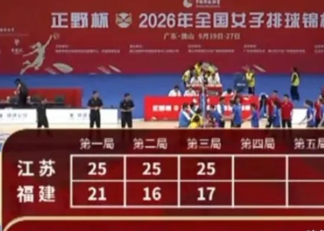 毫无悬念！江苏女排3-0横扫福建晋级全锦赛四强，小组赛两队曾扯满5局

9月25