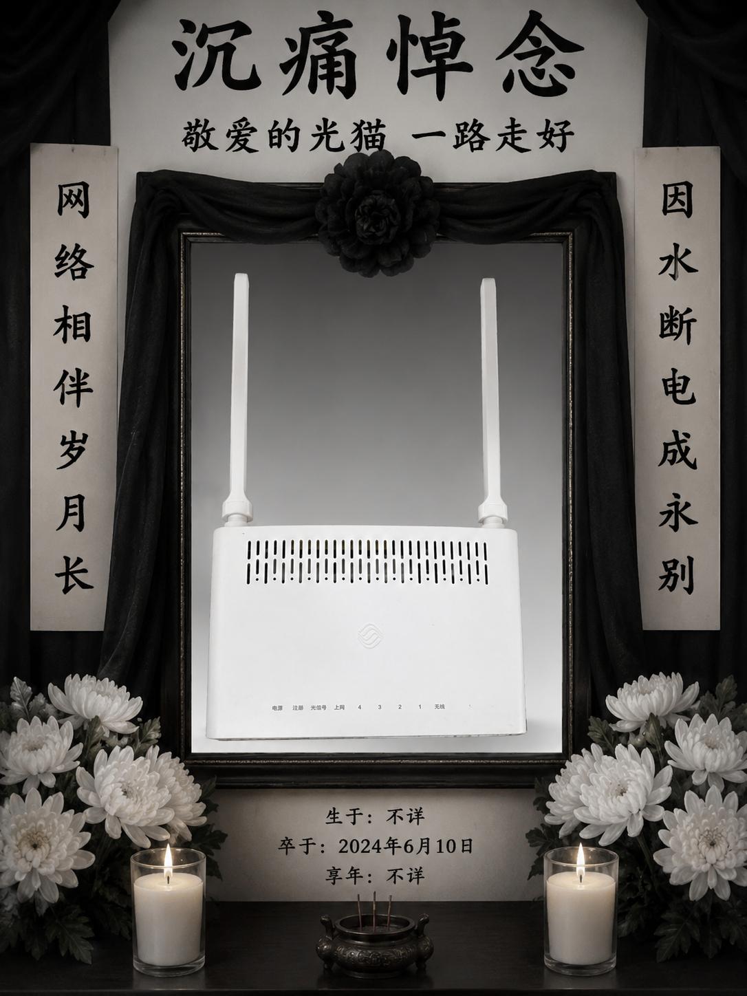 洗衣机管子松了，漏了整个房间，损失一台光猫，愿光猫堂没有水灾🙏 