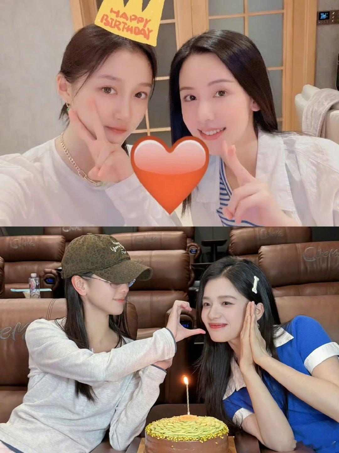 陈都灵把拍立得放在张婧仪关晓彤中间