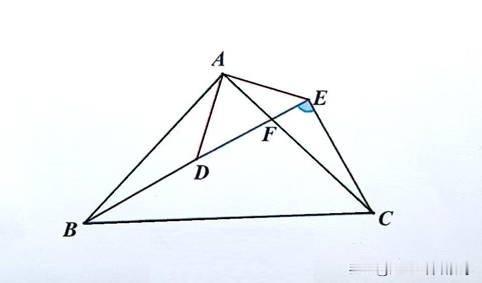 中考数学必刷题，几何题：
如图所示，E、F、D、B四点共线，AC=AB，AE=A