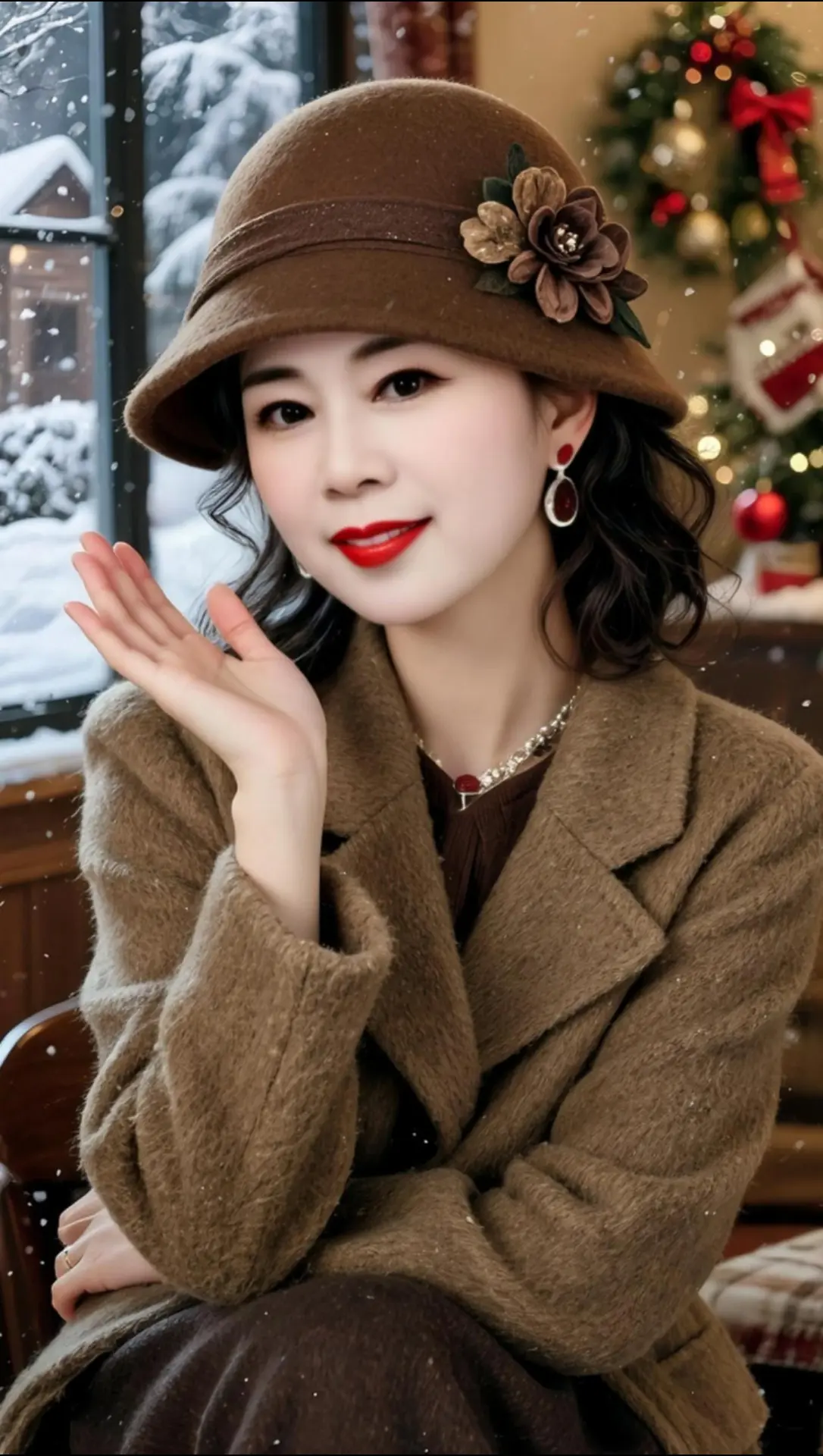 AI复古雪景照 ai创作