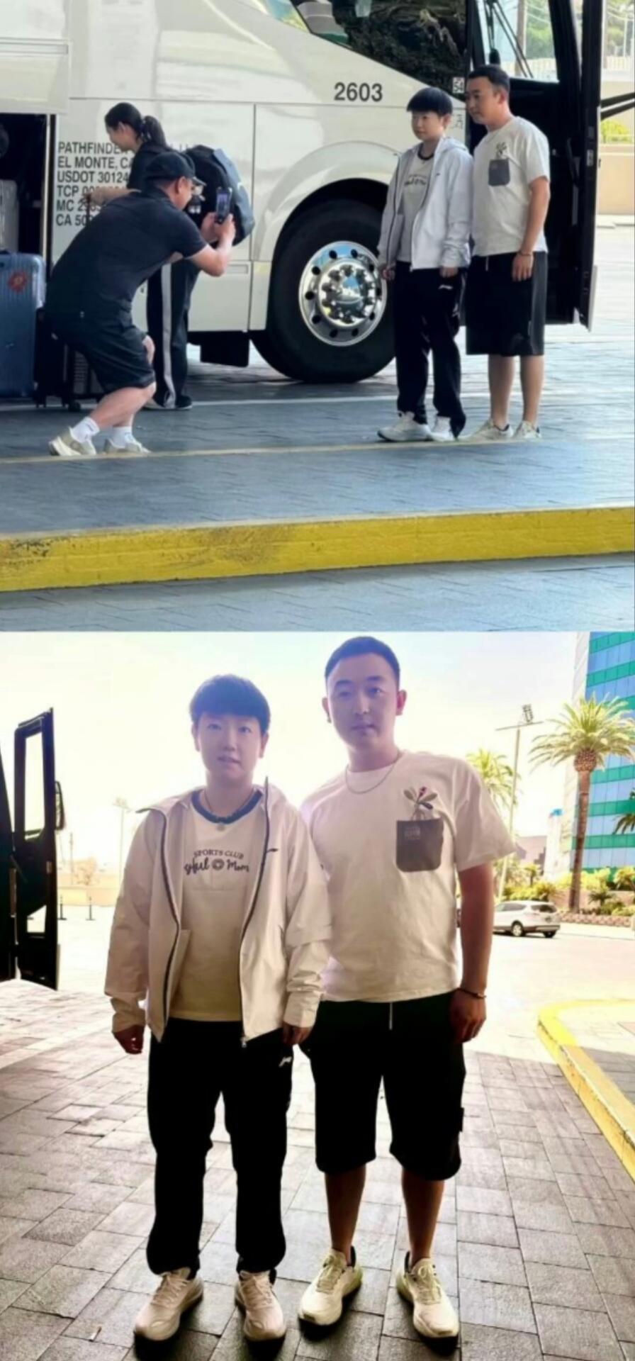 王皓给莎莎拍的照，白告可以说是国乒专业拍摄，莎莎的照片很板正，大眼睛亮亮！
其实