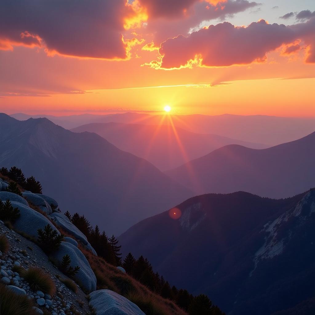千山迎落日,谁能接住这下半句?下联：万水送晨曦。