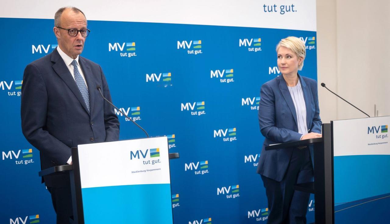 就职访问仍在继续：上周三，德国总理弗里德里希·默茨来到了位于德国北部的梅克伦堡-