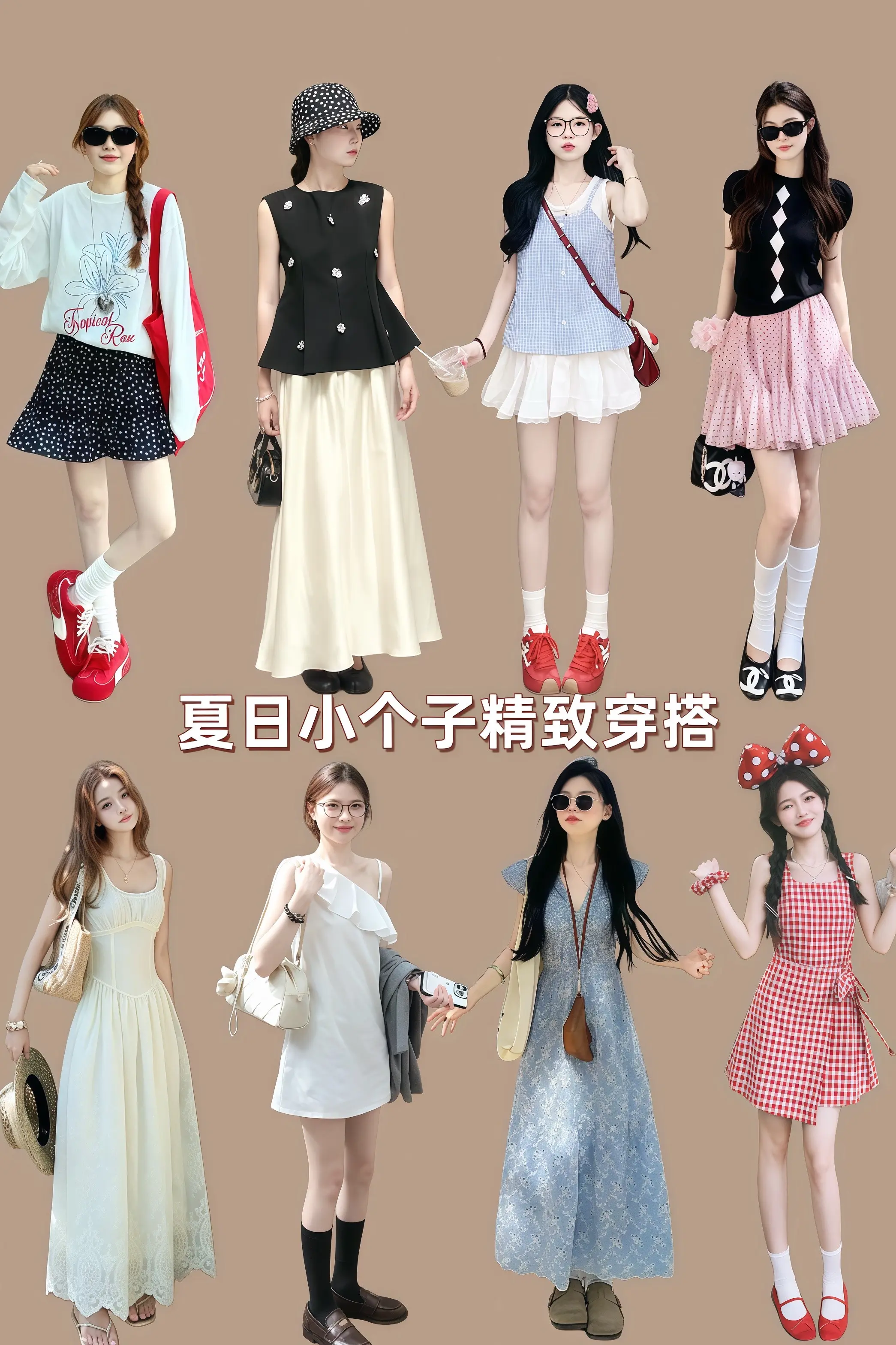 小个子精致夏日穿搭参考 整个春夏反复搭配好衣服韩系温柔穿搭夏季穿搭韩系穿搭