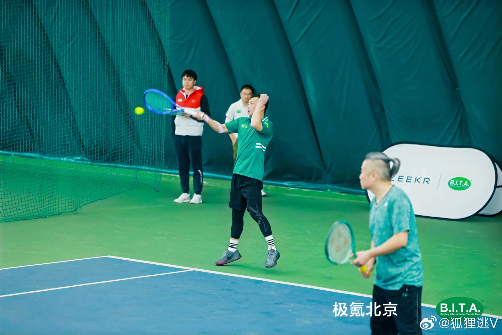 朝阳公园B.I.T.A网球学院10.0双打邀请赛汇报成绩:跟连鹏教练搭档被抽入青