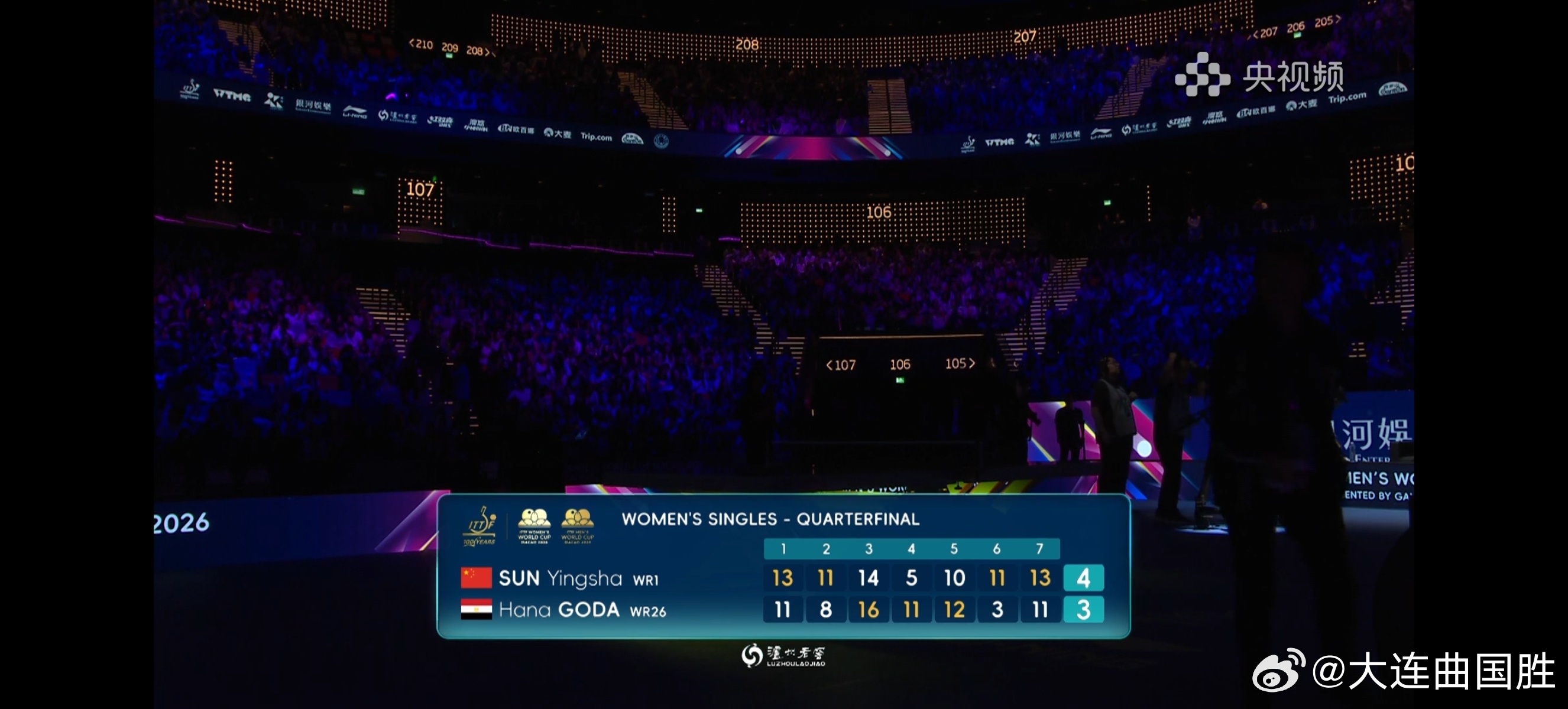 孙颖莎vs高达孙颖莎4比3高达孙颖莎高达又爆分了高达魔高一尺，道高一丈！莎莎终成