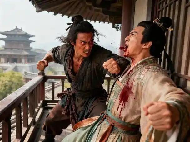 上联：金莲失足跌水浒
下联：武二合手拿西门