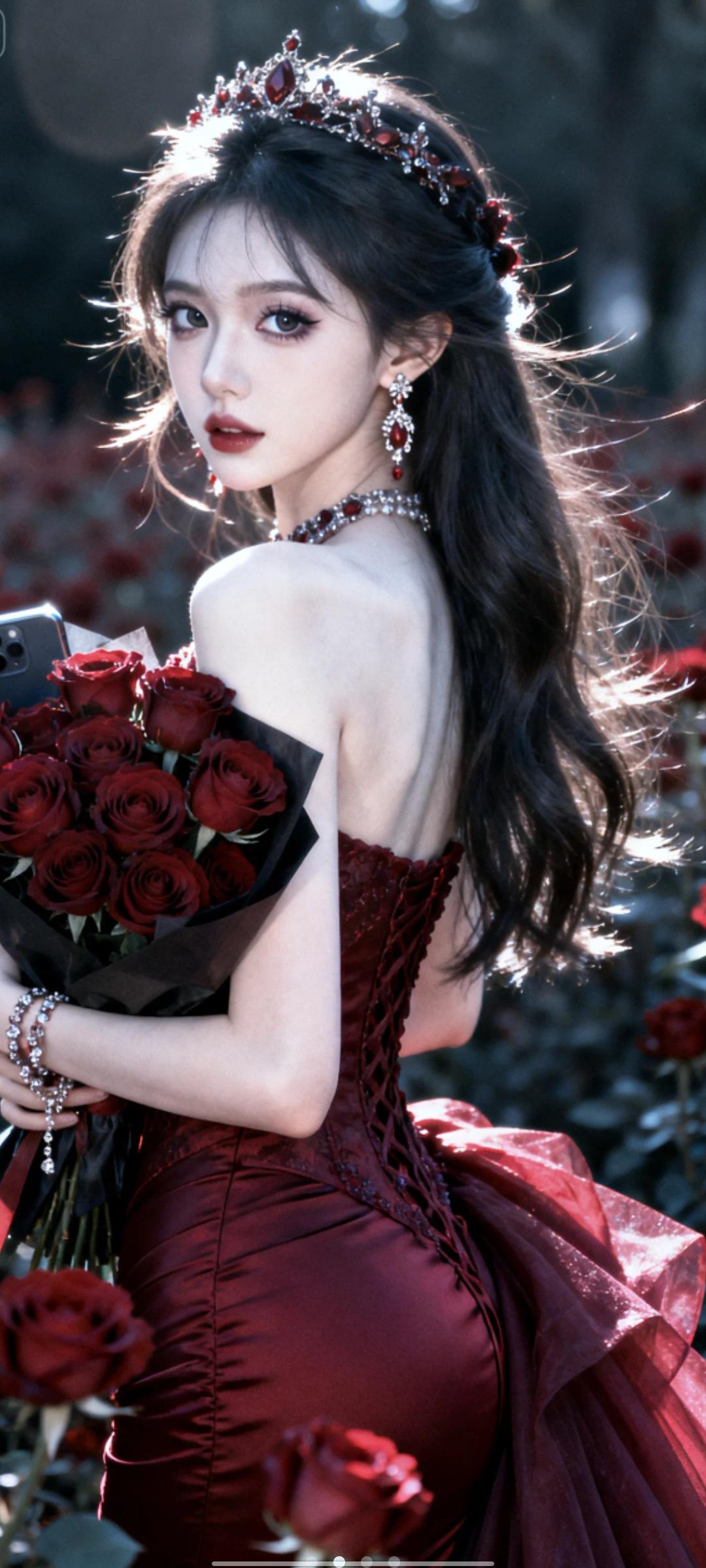 红红的花海中，你最漂亮！最美丽！