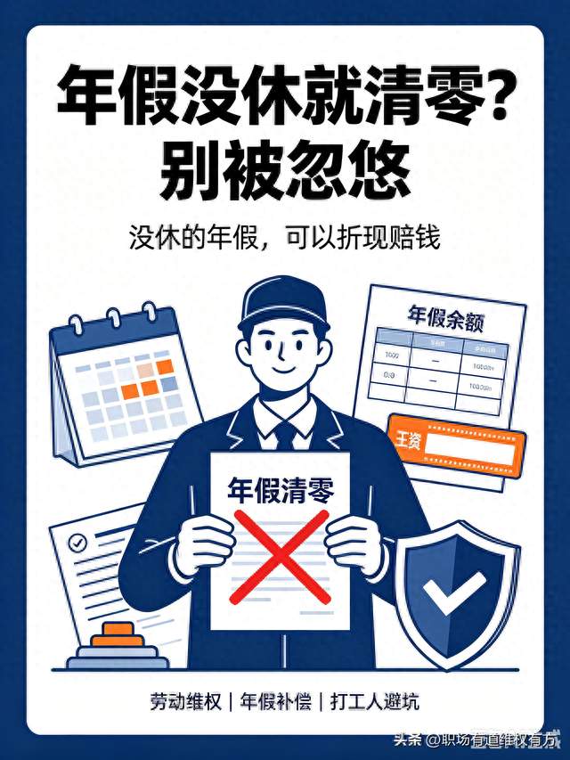 年假没休就清零？别被忽悠！没休的年假，全部可以折现赔钱