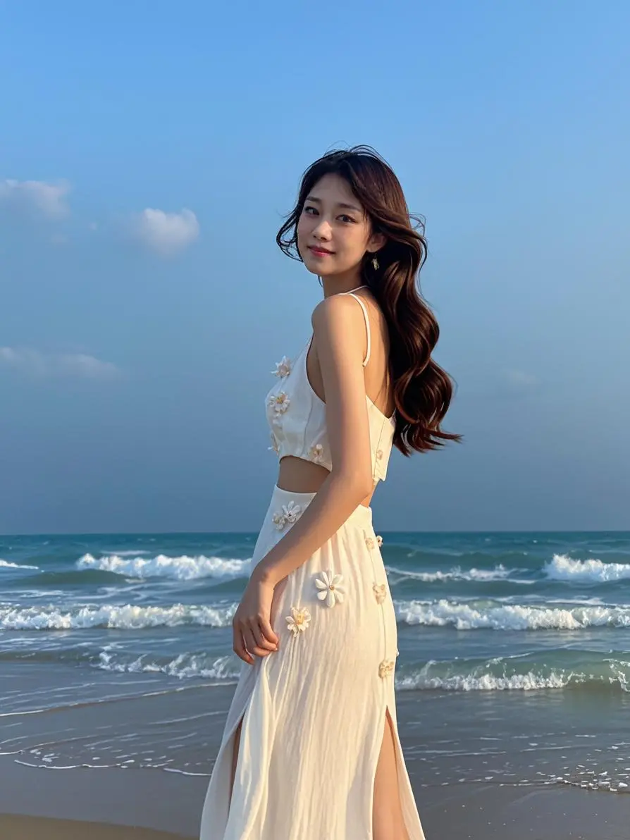 向往海边凉快啊