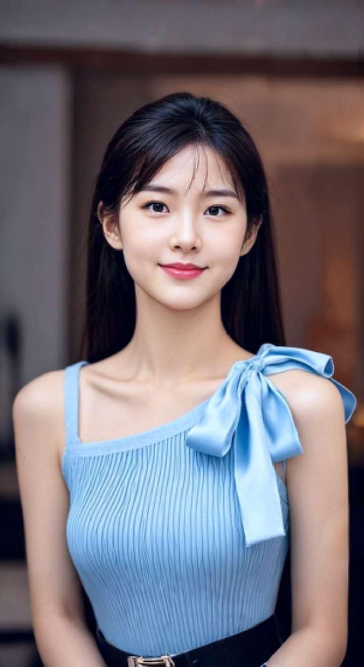 AI扩图 AI蓝调佳人