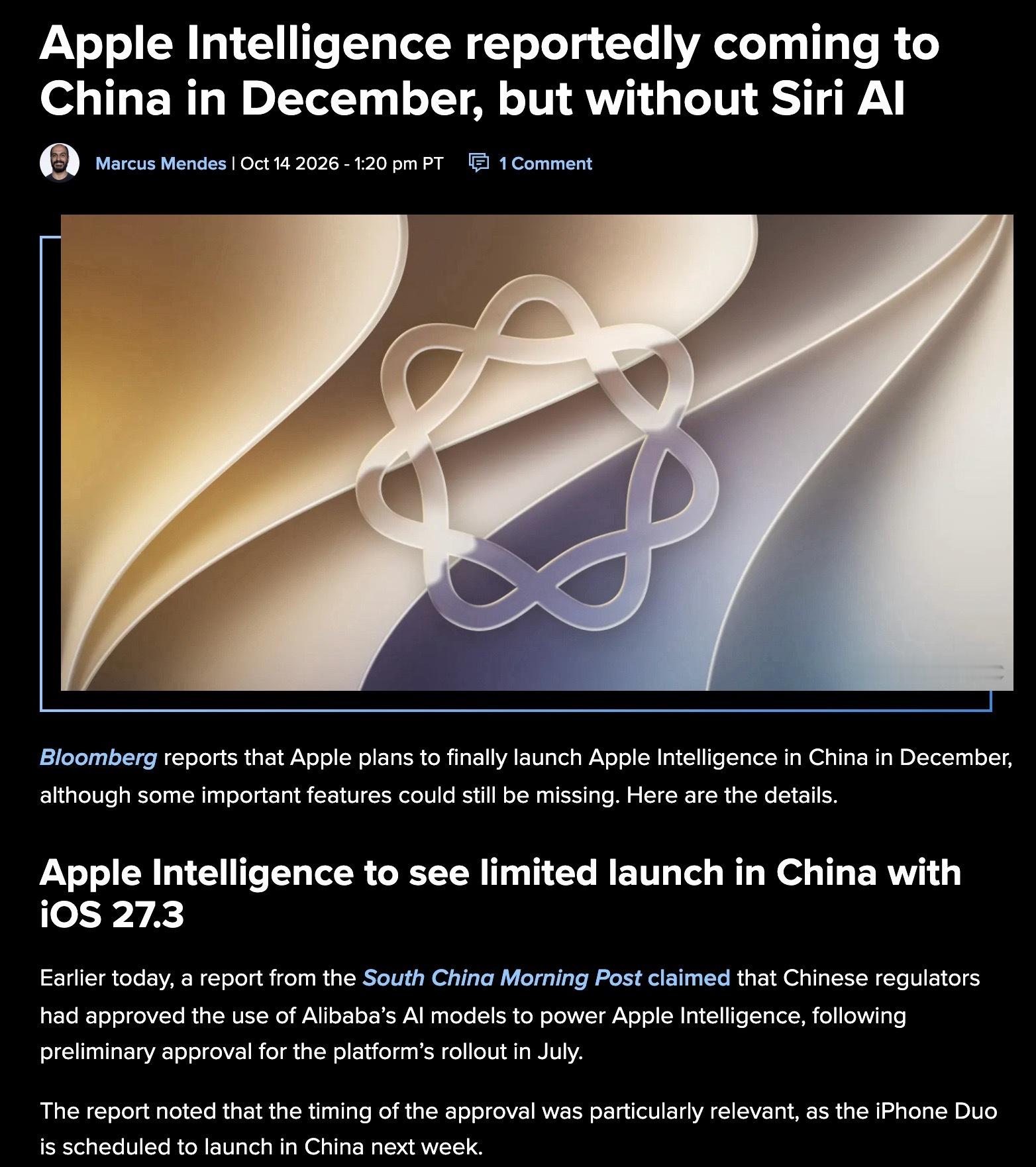 苹果AI和国产手机谁更懂中国用户 给苹果一些时间吧，毕竟AI是要长期使用习惯来配