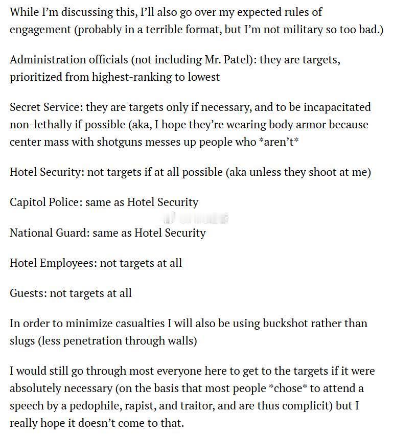 白宫枪手留字条呼吁袭击政府官员白宫枪击案嫌疑人作案动机白宫记者晚宴枪击案嫌犯、3