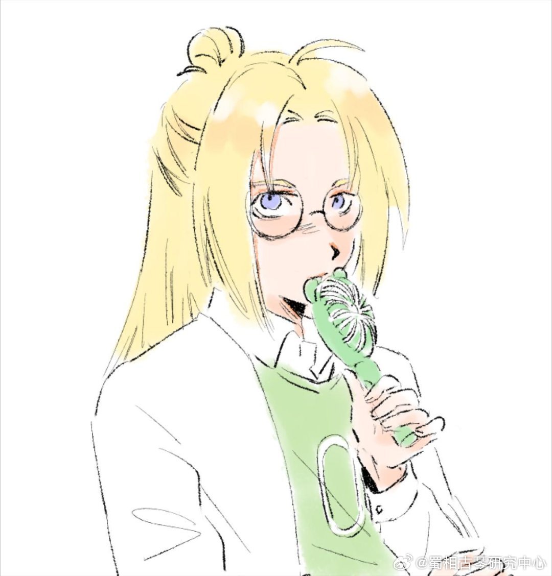15329【🍬】狐狐好，投一个m3小亮感觉思考时习惯性用风扇抵着嘴这个设定特别
