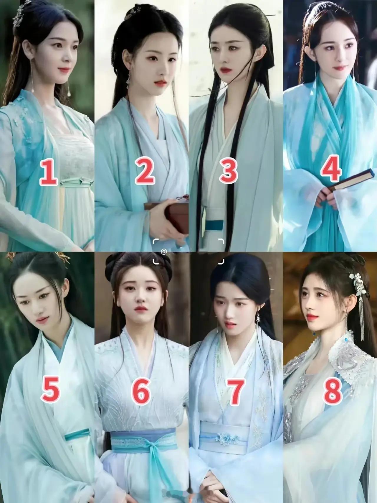 女明星古装蓝色衣服扮相，你觉得谁最美? ​​​