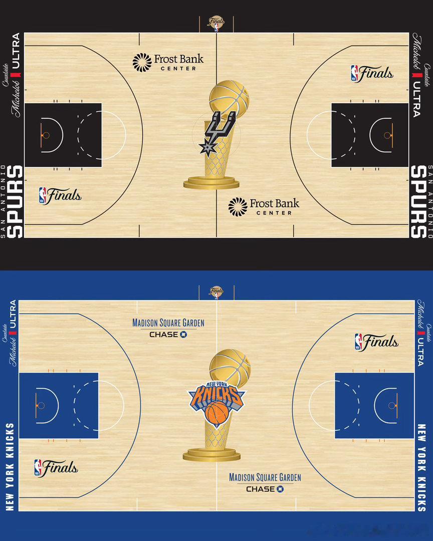 NBA  总决赛地板回归中场总冠军奖杯版本 