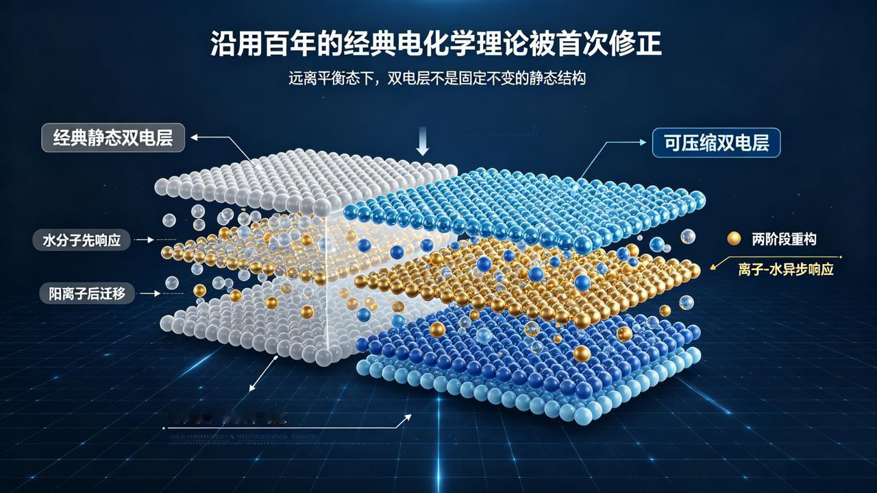 沿用百年的经典电化学理论，被咱们中外联合团队首次修正！

2026年9月2日，厦
