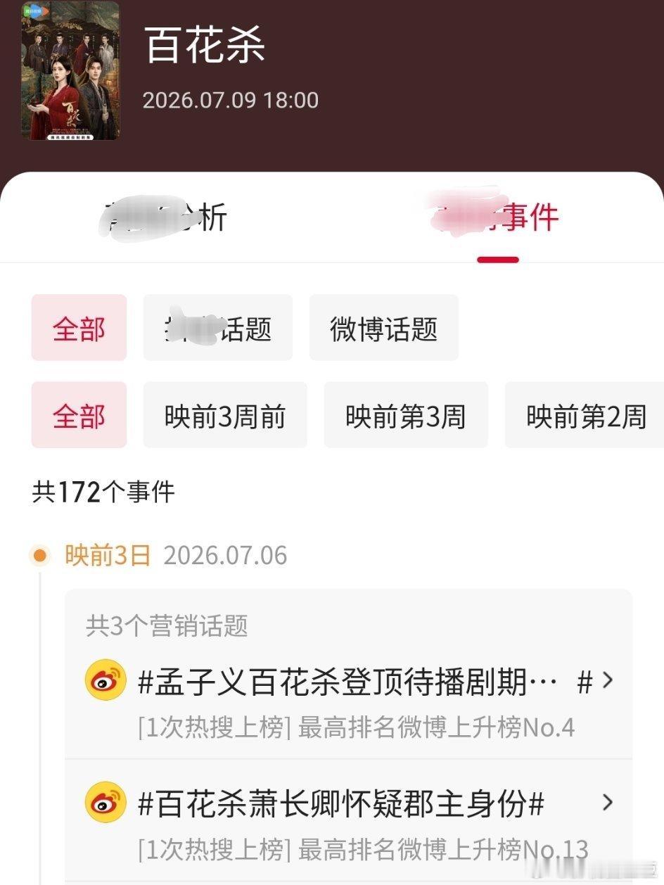 孟子义何与《百花杀》虽然提前半个月定档，但宣发不太行啊，感觉预热效果不是很好..