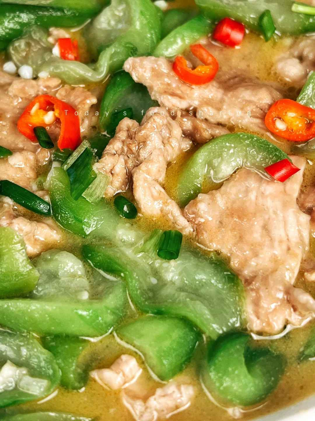 丝瓜肉片汤｜汤鲜肉嫩❗️狂掉秤‼️