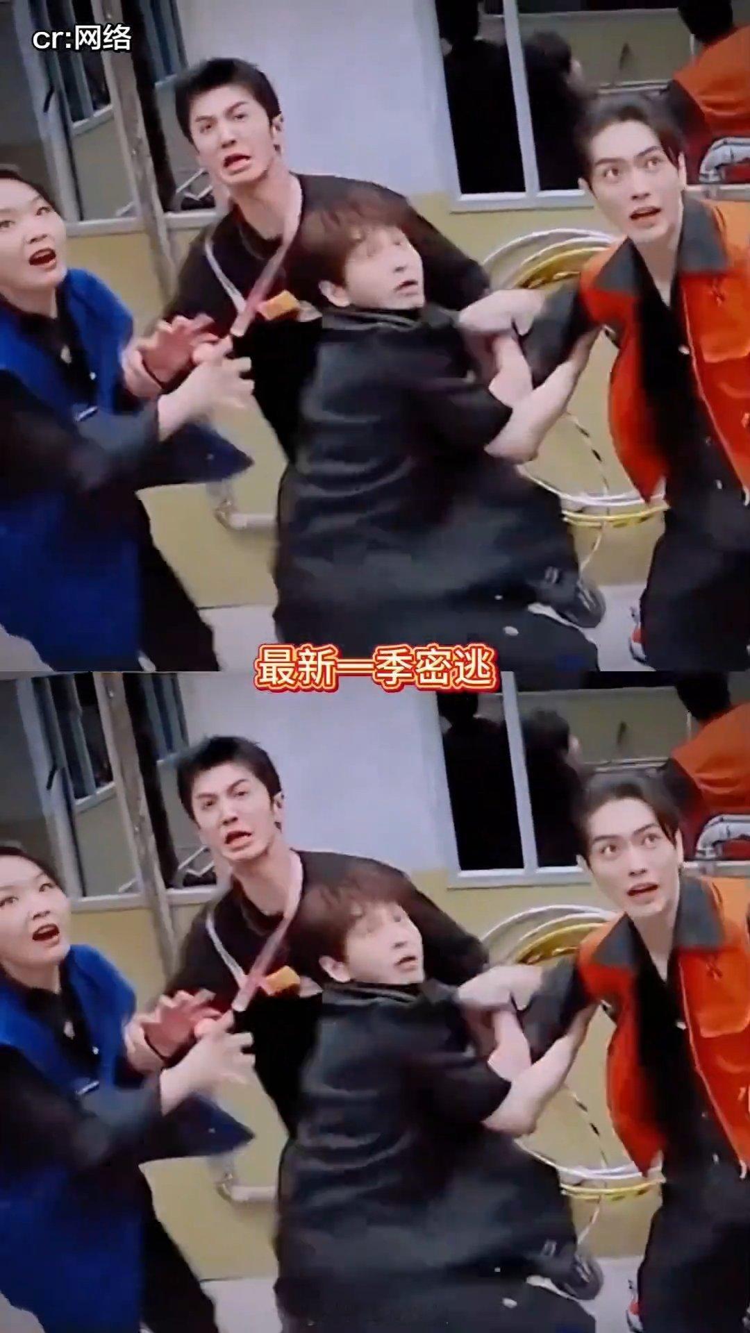 陈哲远彭昱畅密逃白磷型人格张真源被陈哲远彭昱畅吓到了一路上两人互相影响，一点风吹