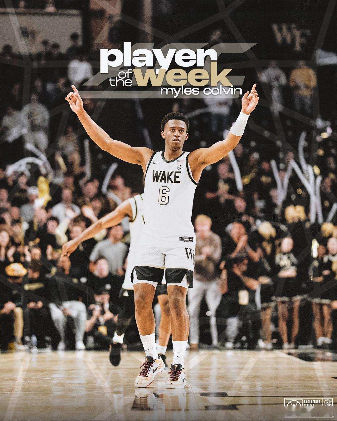 ACC联盟第6周表现奖（2025-2026赛季）。 最佳球员：Myles Col