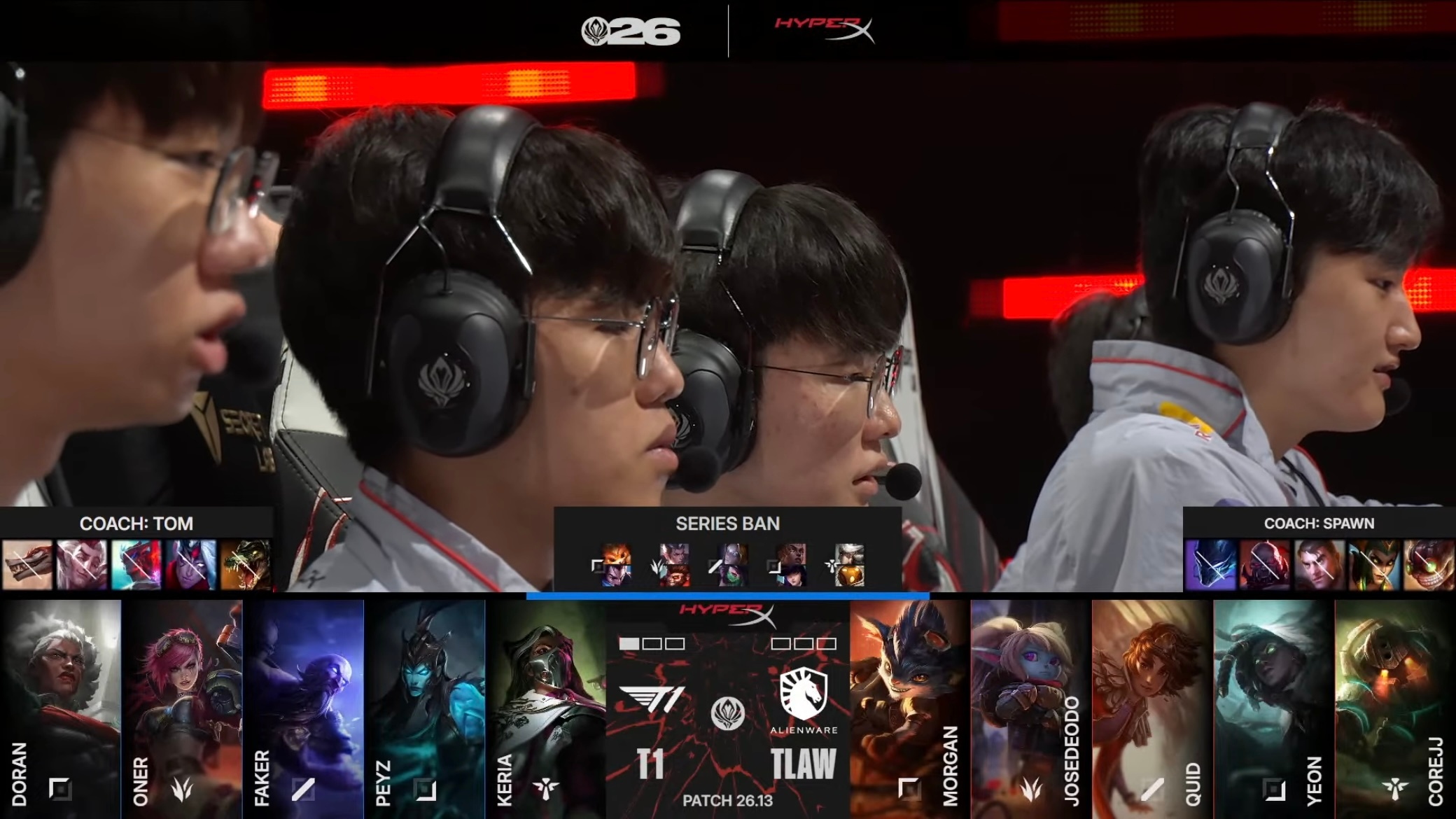 【2026MSI 】 GAME 02 vs TLAW第二局BP如下T1T1LOL