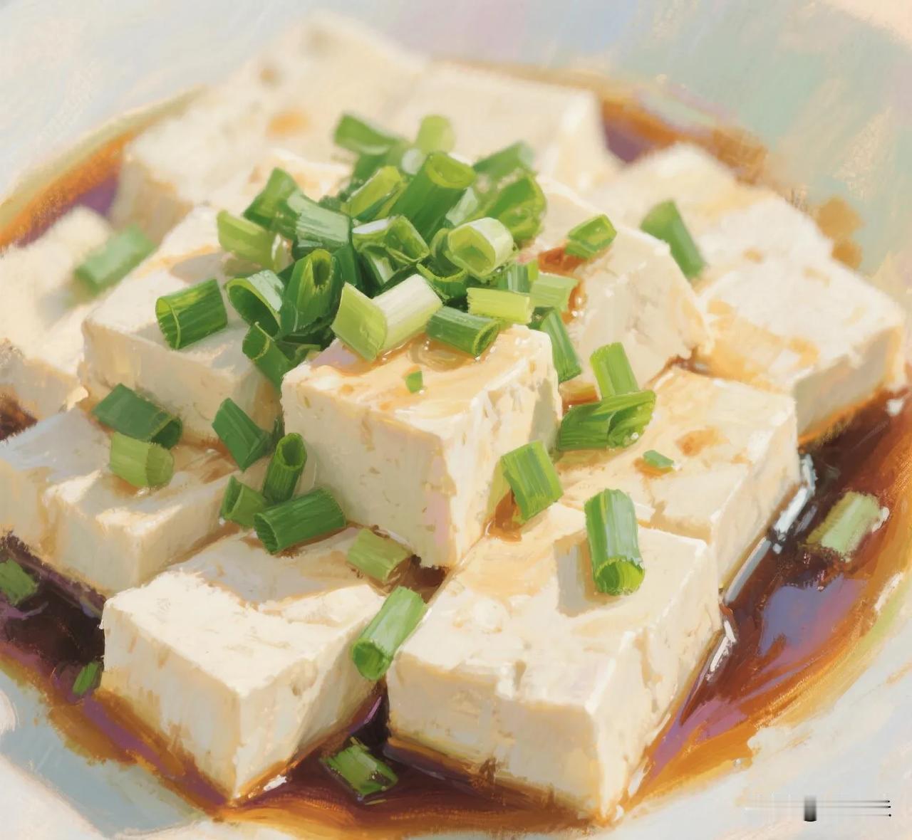 1.处理豆腐：豆腐切小块，开水焯1-2分钟，沥干放凉。
2. 准备小葱：小葱洗净