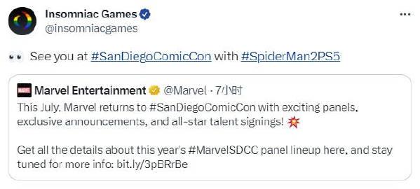 开发商Insomniac Games确定《》将参加2023圣地亚哥动漫展（SDC