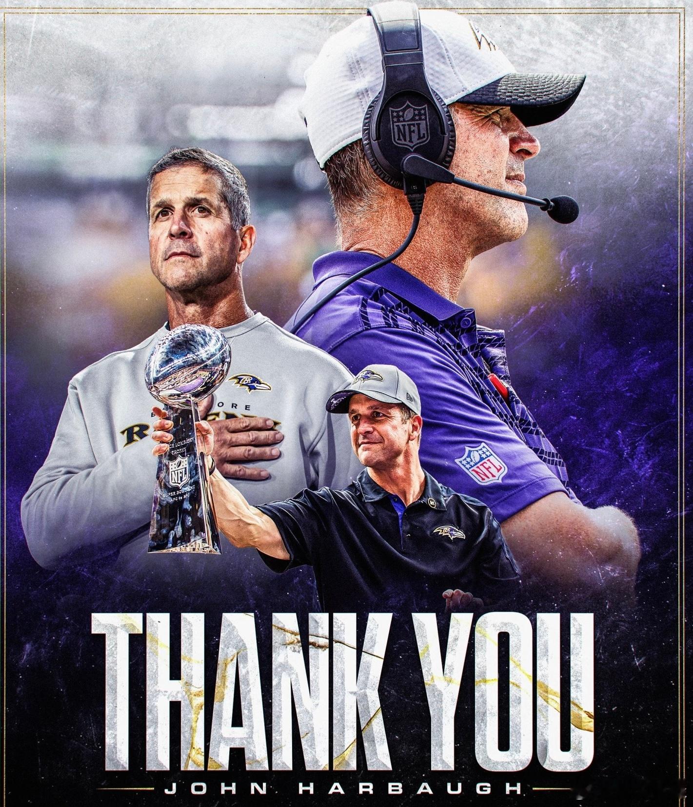 乌鸦解雇主教练John Harbaugh，巴尔的摩迎来一场巨大变革。 
