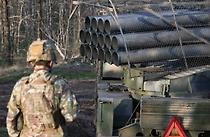 俄罗斯联邦武装部队正在对乌克兰武装部队在波克罗夫斯克的阵地实施格拉德多管火箭系统