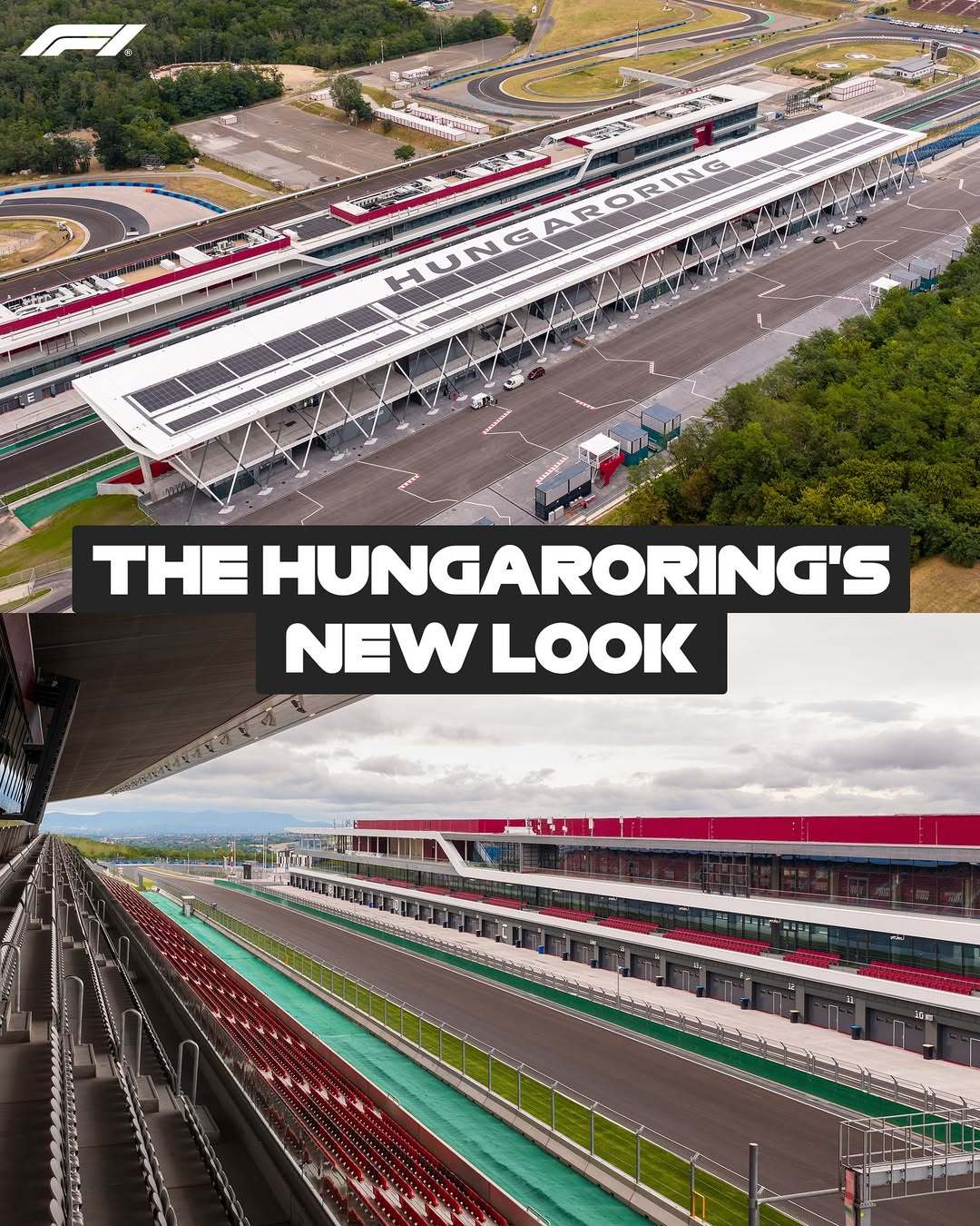 今年亨格罗宁赛道启用了新的维修区建筑和主看台🆕F12025F1匈牙利大奖赛 ​
