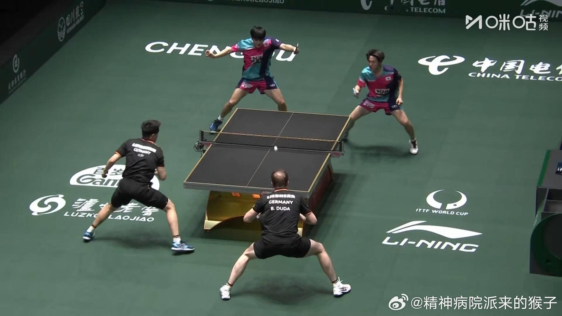 邱党杜达2比1朴康贤吴晙成（-7，3，9）决胜盘：尼娜温特VS李恩慧崔孝珠德国队