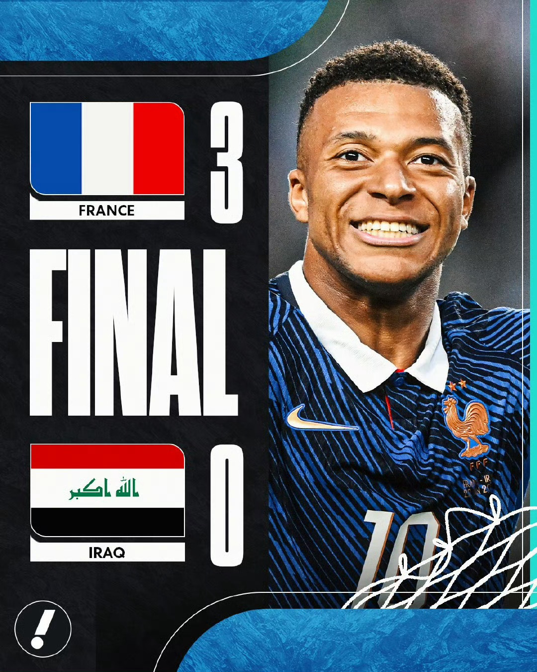 法国3比0伊拉克 法国提前晋级淘汰赛 世界杯  的确，德尚离职之前，一定要拿下?