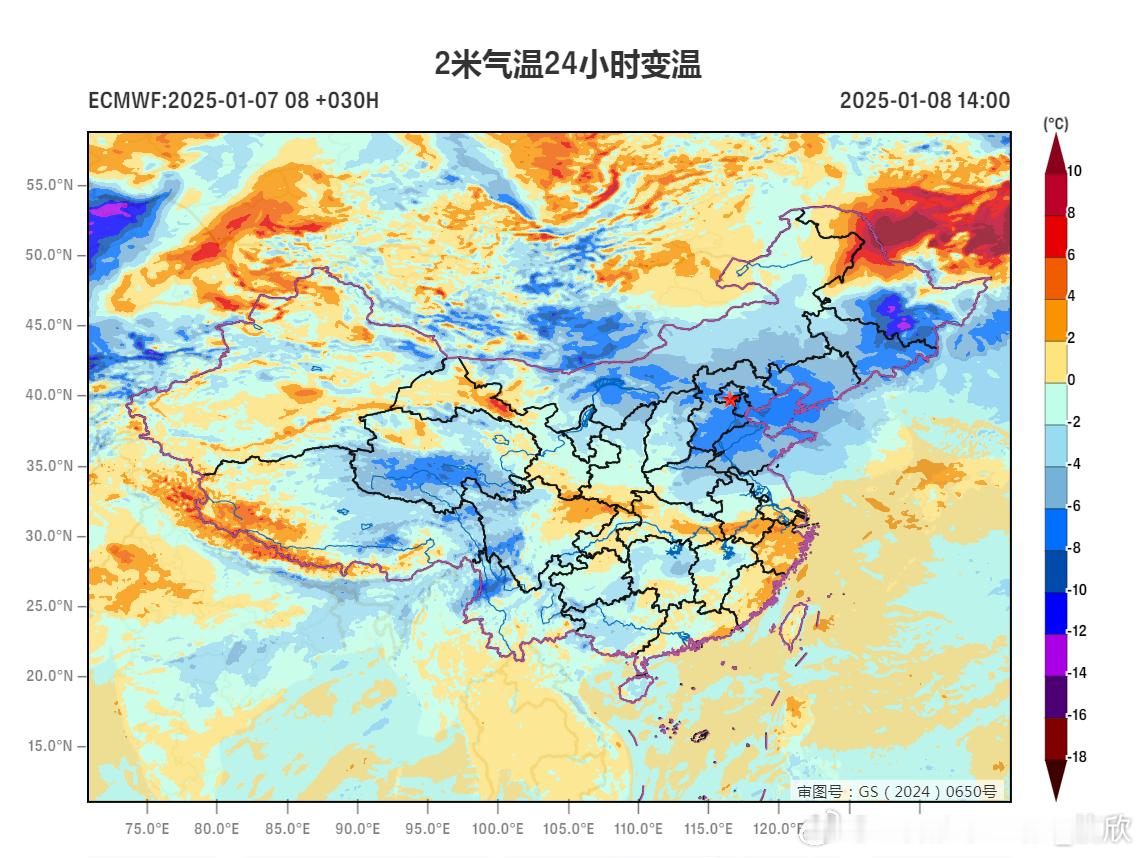 【气温先抑后扬】明天进入冬至后的“三九”，通常是我国最冷的时段。未来2天，冷空气