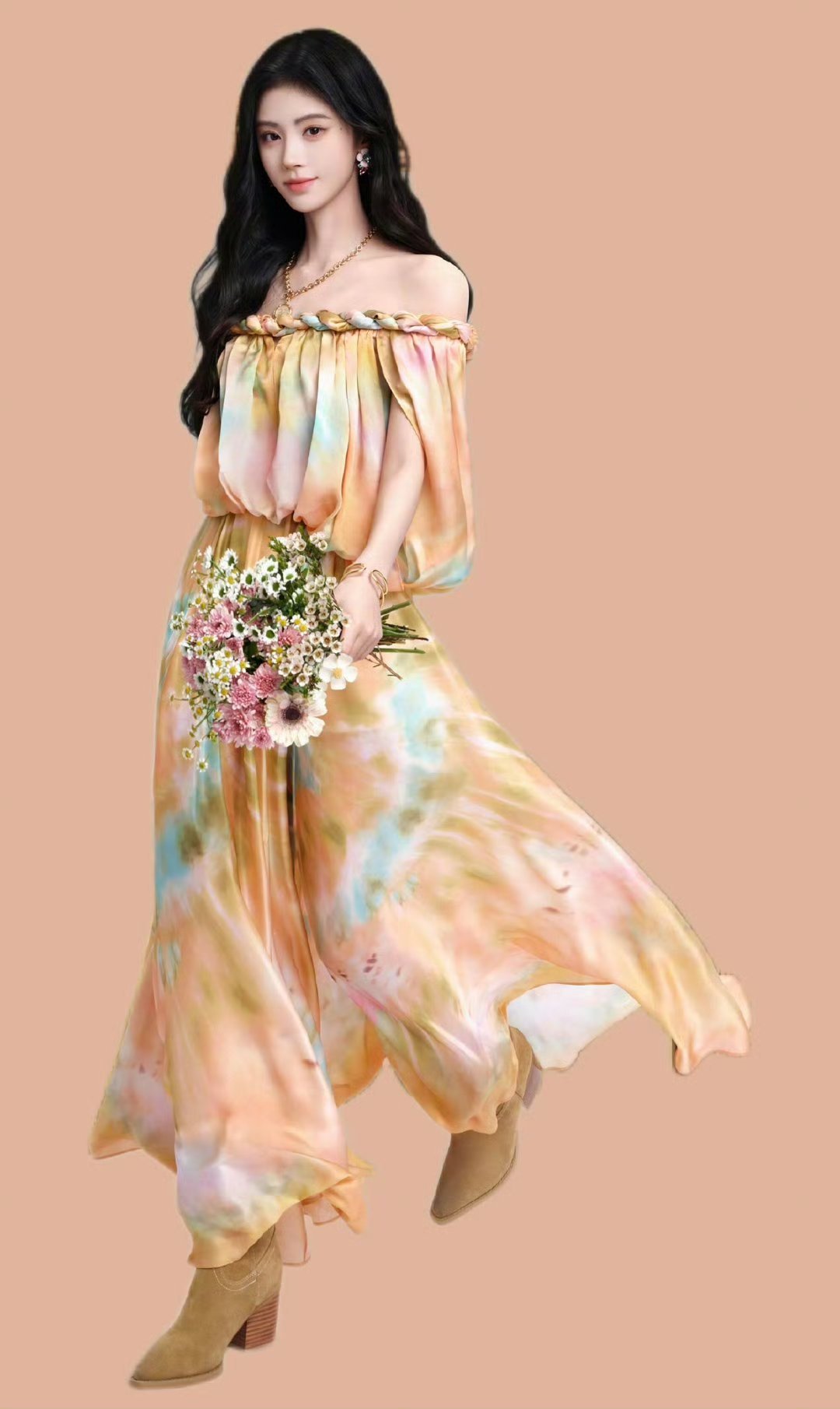 被鞠婧祎美的挪不开眼睛 又被美晕了！蓝色适配度拉满，穿什么都像独家定制。颜值实力