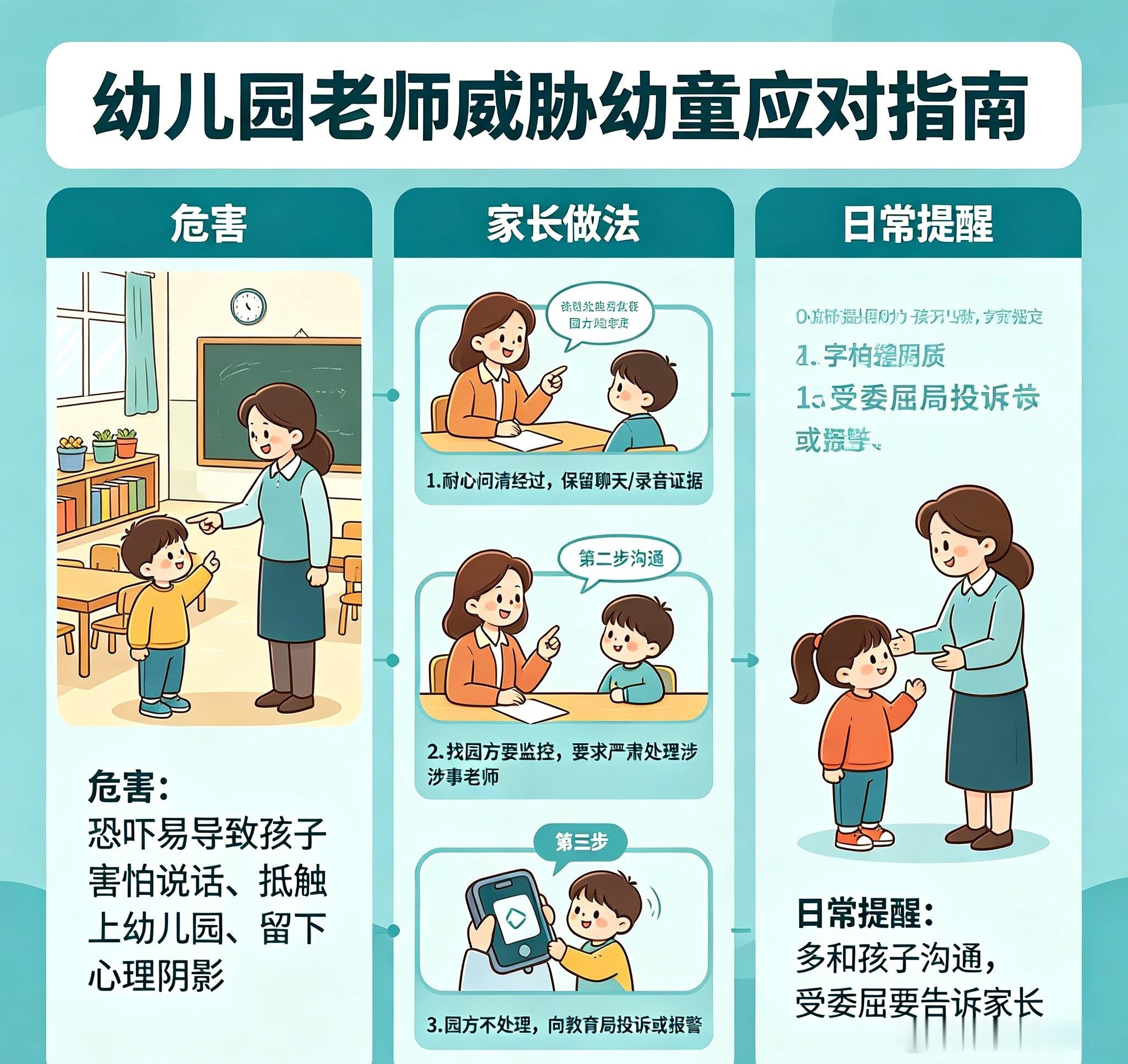 幼儿园老师疑威胁剪掉幼童舌头危害这种恐吓会吓到孩子，容易害怕说话、抵触上幼儿园，
