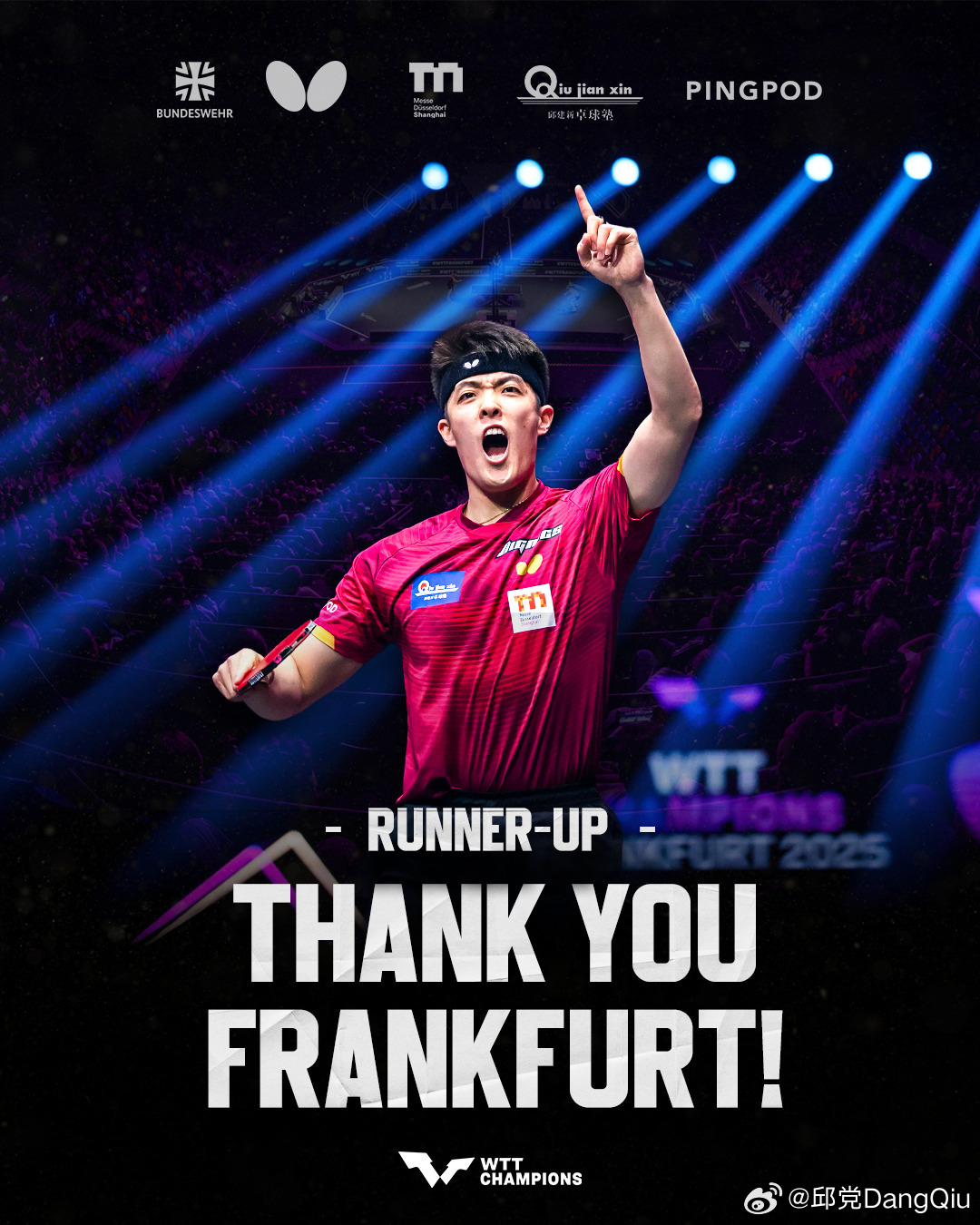 法兰克福冠军赛结束🔚能以德国选手的身份打到最后一天，对我来说已经意义非凡。离冠